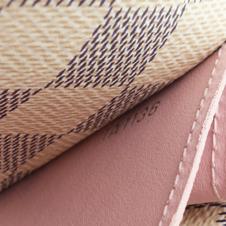 emilie damier azur canvas wallet