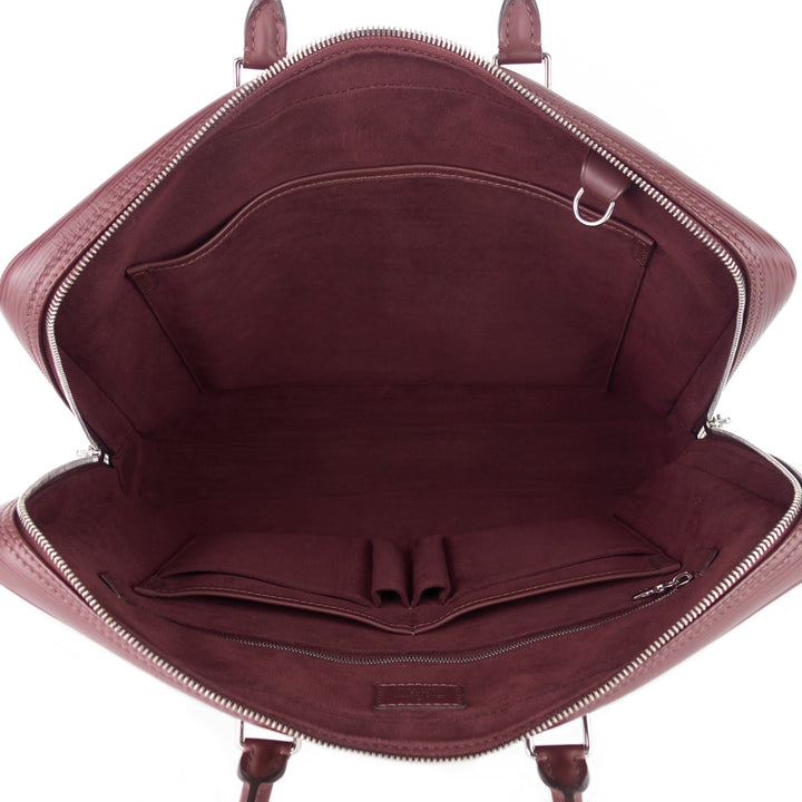 porte-documents voyage burgundy epi leather briefcase bag