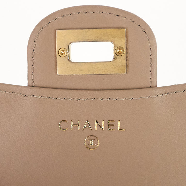reissue compact metallic calfskin wallet