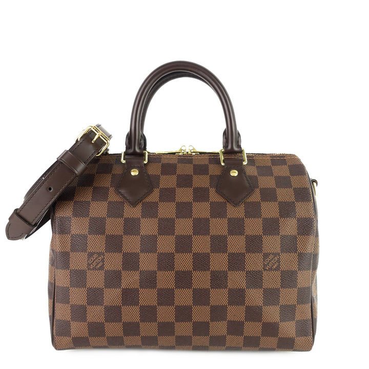 speedy bandoulière 25 damier ebene canvas bag