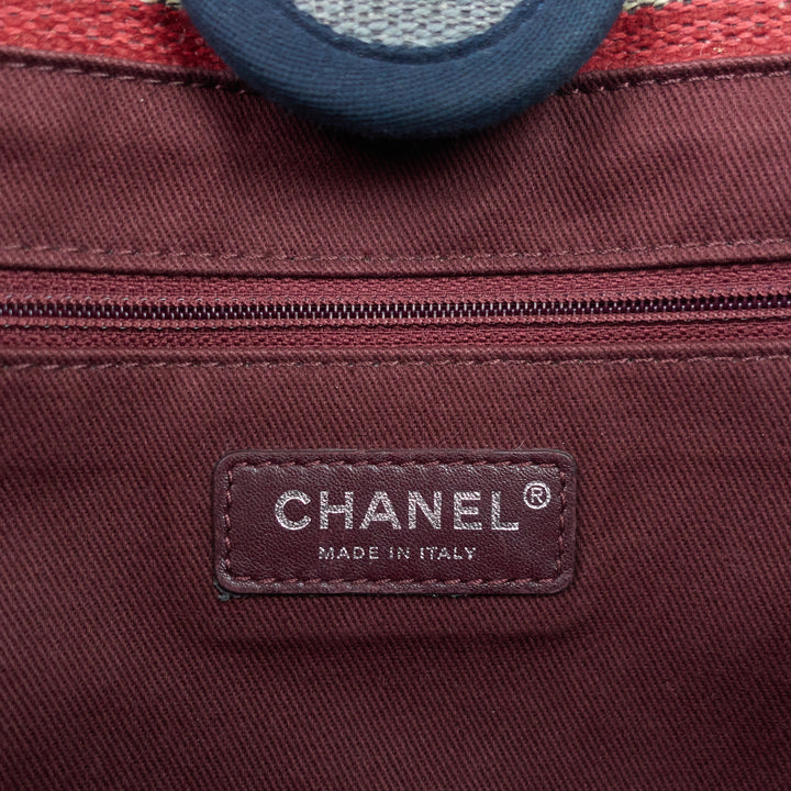 deauville small canvas shopping tote bag