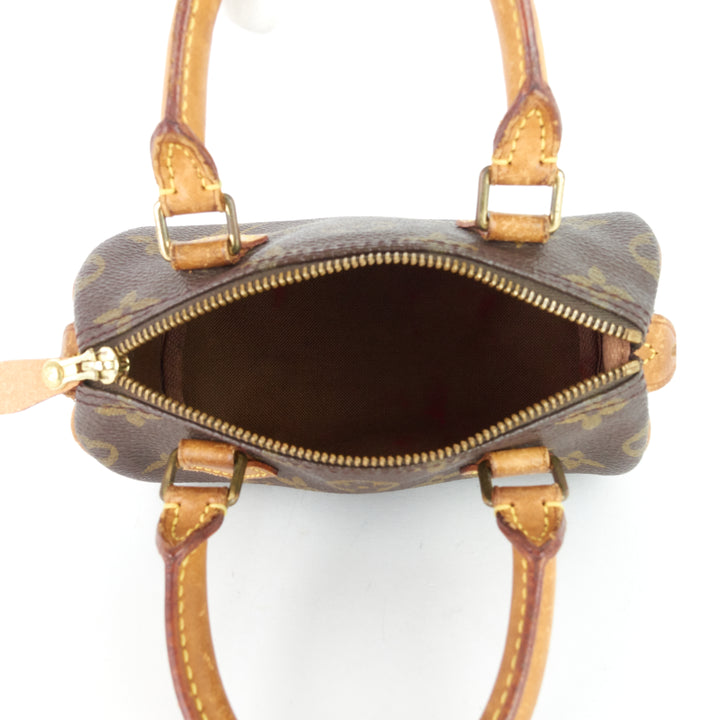 mini hl speedy monogram canvas bag with strap