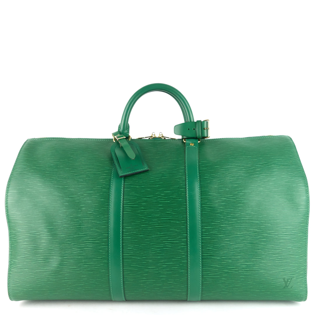 keepall 50 green epi leather bag