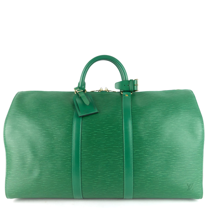 keepall 50 green epi leather bag