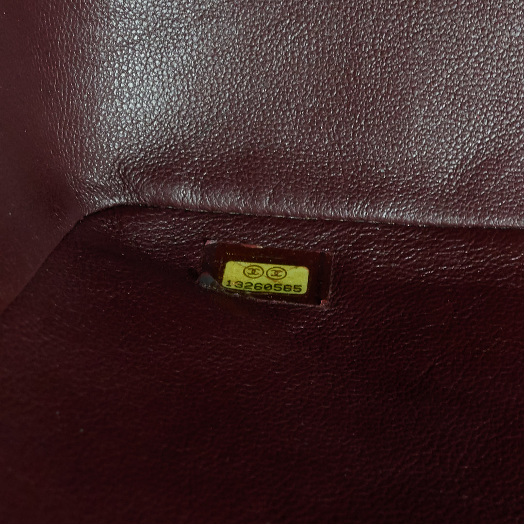 classic single flap maxi lambskin leather bag