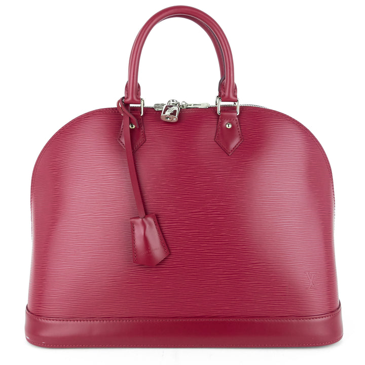 alma gm fuchsia epi leather bag