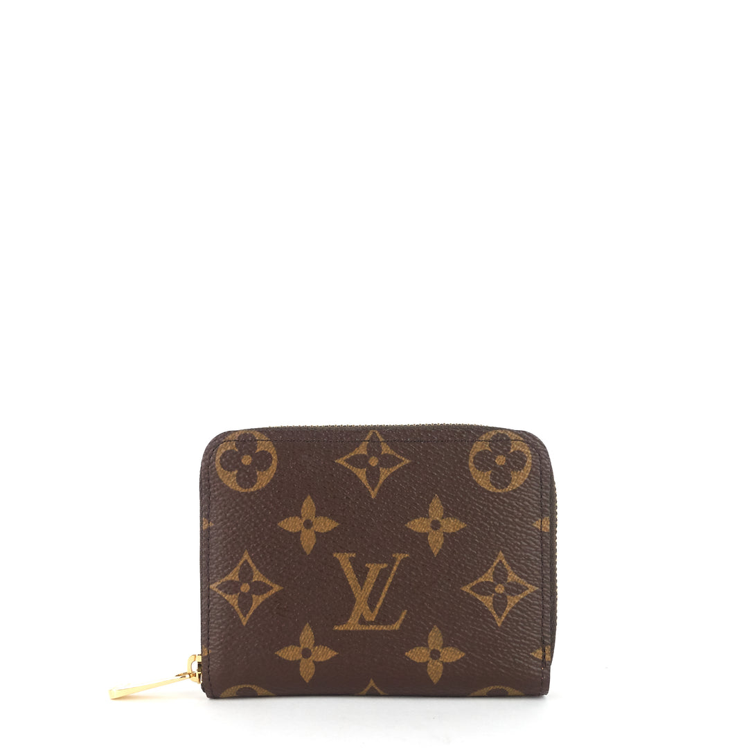 zippy monogram canvas coin purse