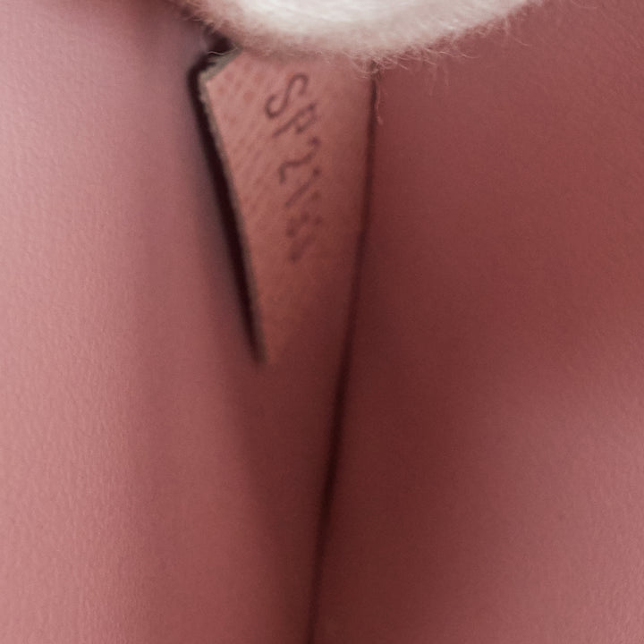 twist belt pink epi leather wallet on chain bag