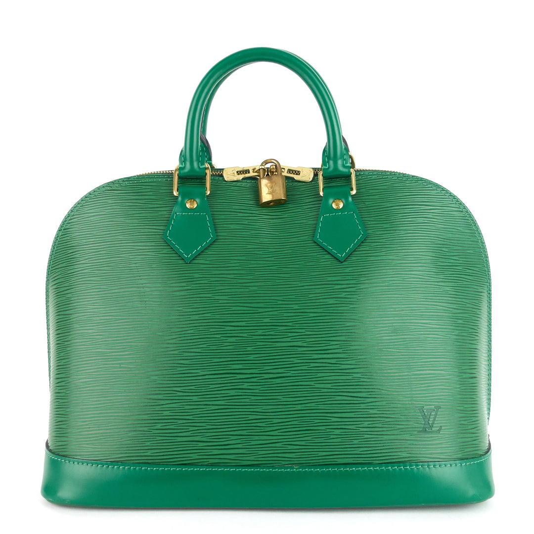 alma pm epi leather handbag