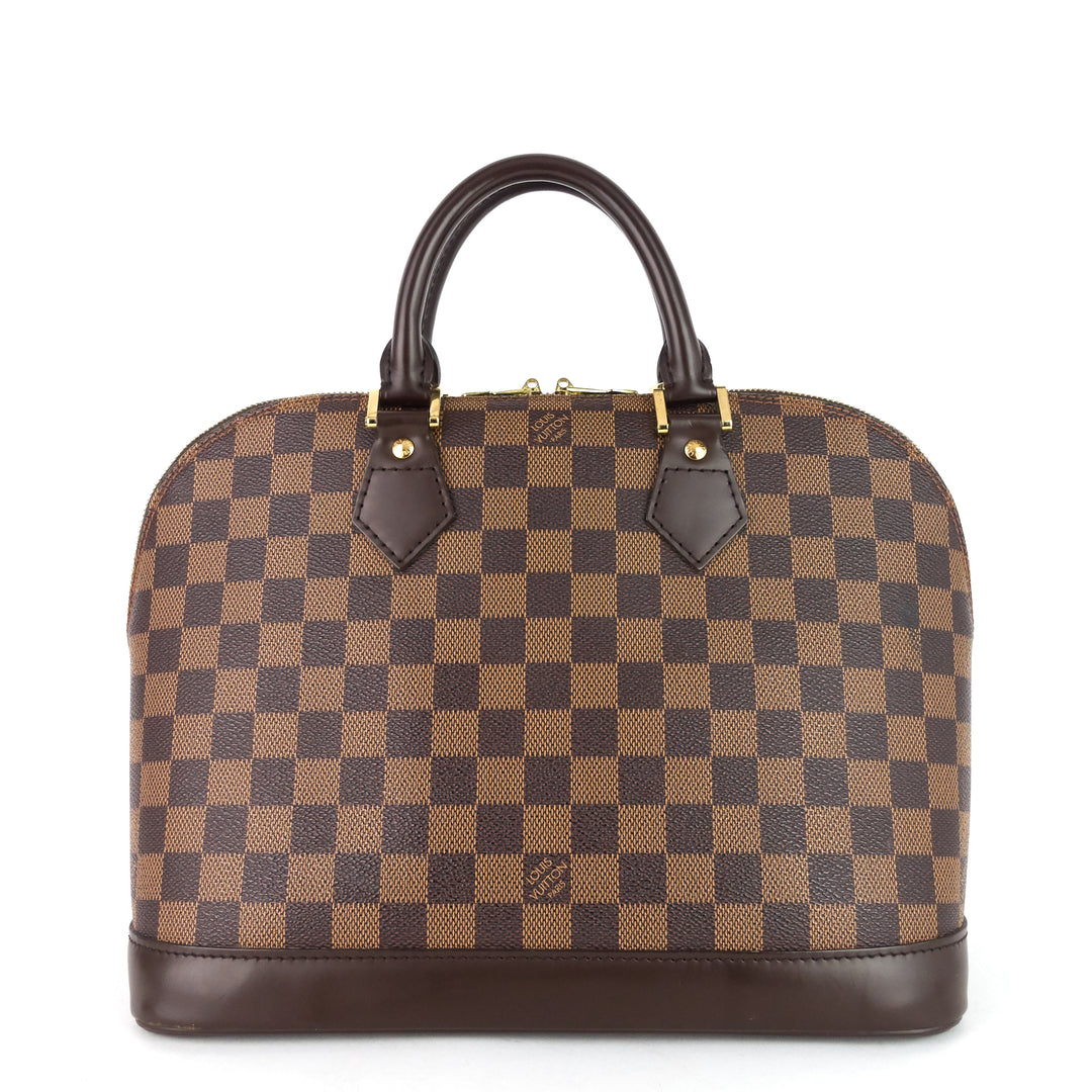 alma pm damier ebene canvas bag