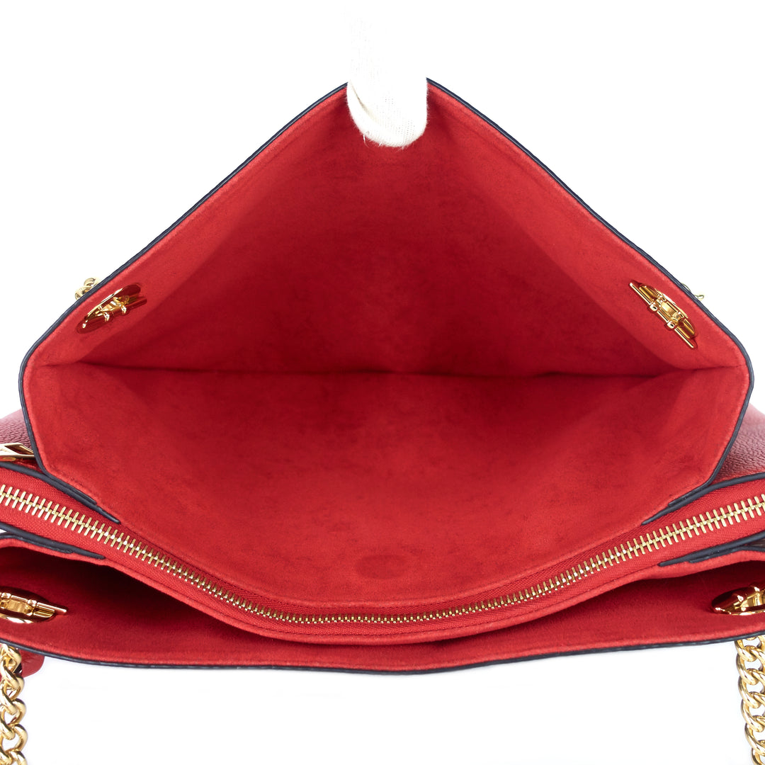 surène mm monogram canvas and calfskin leather tote bag