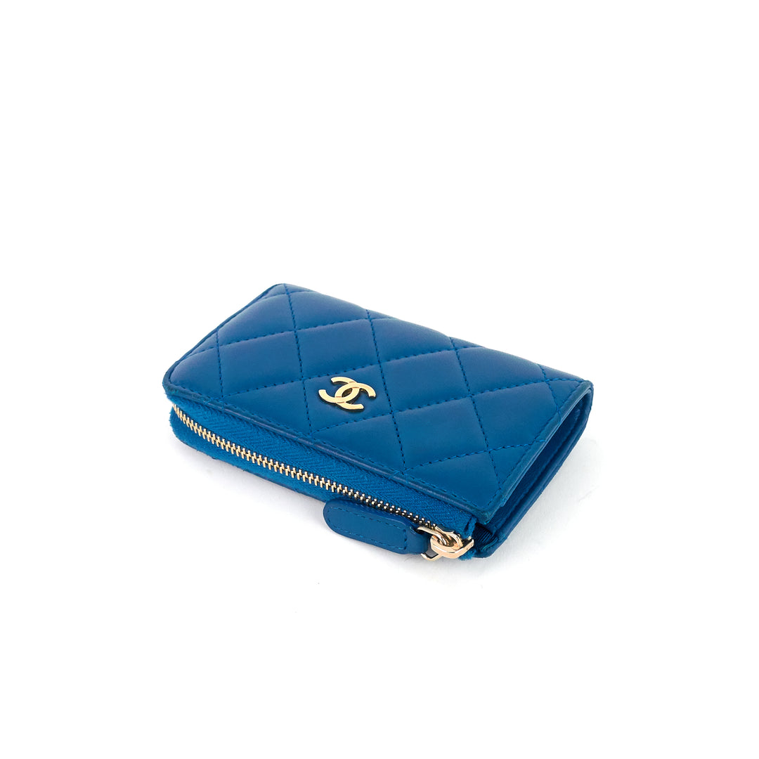 lambskin leather key holder coin pouch