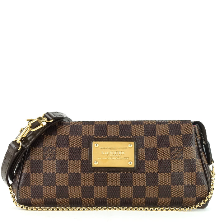 eva damier ebene canvas crossbody bag