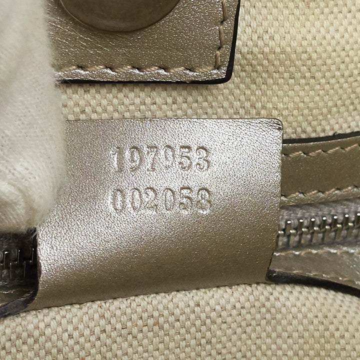 joy gg imprimé coated canvas tote bag