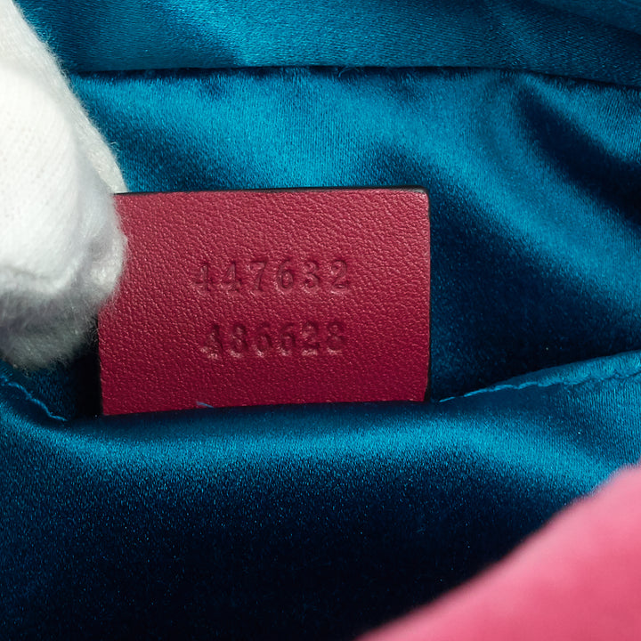 marmont 2.0 fuchsia velvet shoulder bag