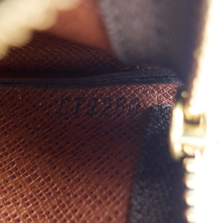 key monogram canvas pouch