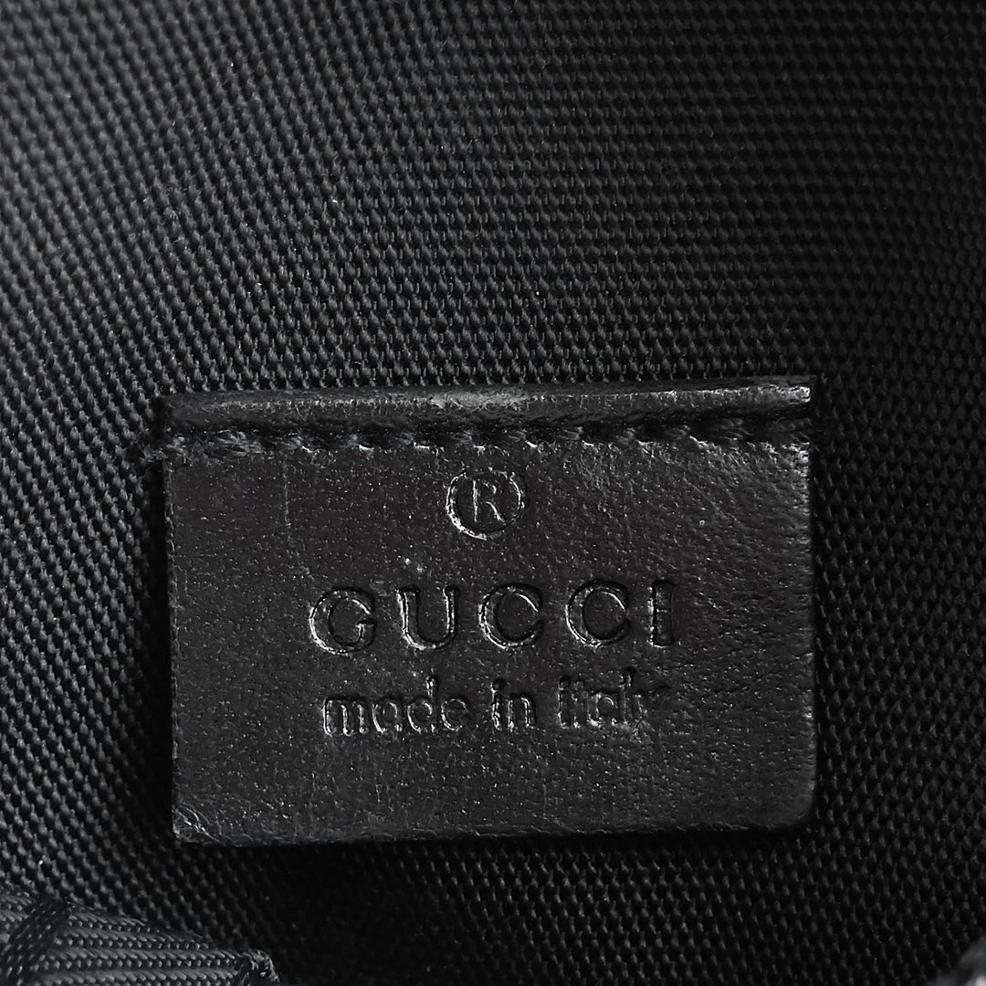 nylon and leather belt bag