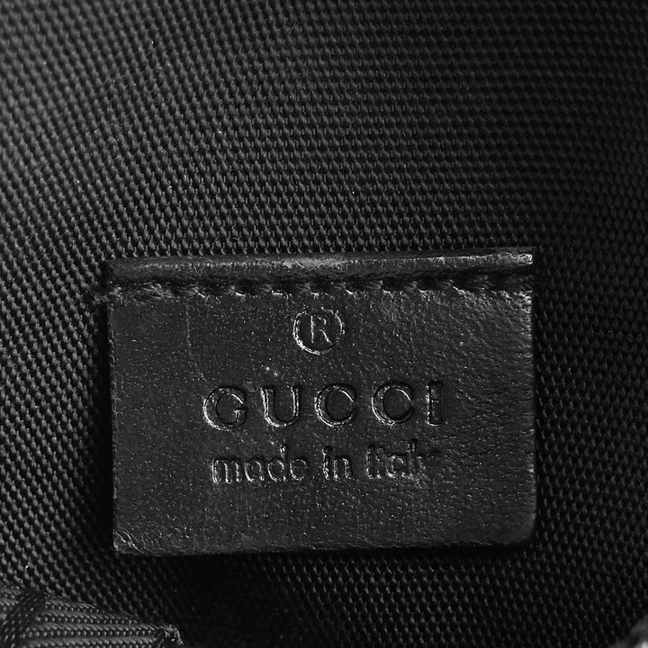 nylon and leather belt bag