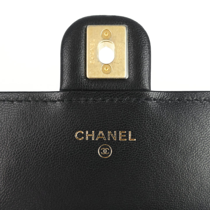 chic pearls flap goatskin leather clutch with chain bag