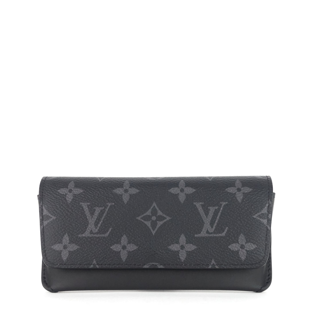 woody damier graphite canvas glass case