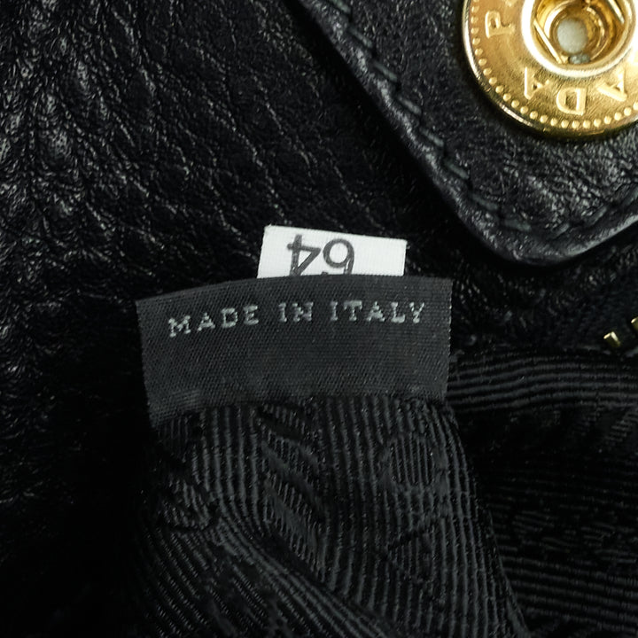 vitello daino leather zip side pocket bag