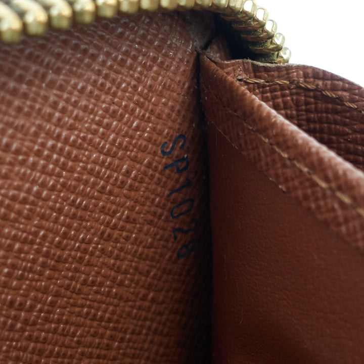 zippy monogram canvas zip-around wallet