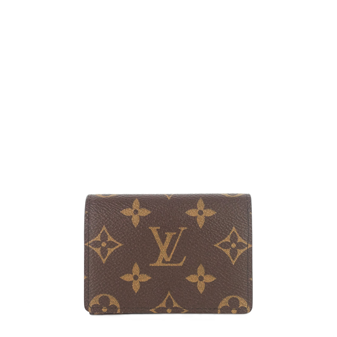 envelope business monogram canvas card holder