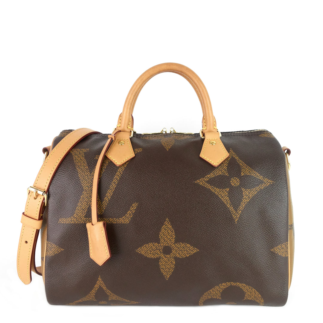speedy bandoulière 30 monogram giant reverse canvas bag