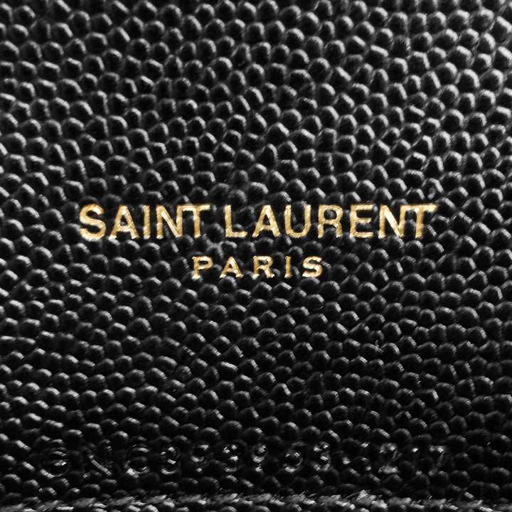 matelassé saffiano leather small wallet on chain woc