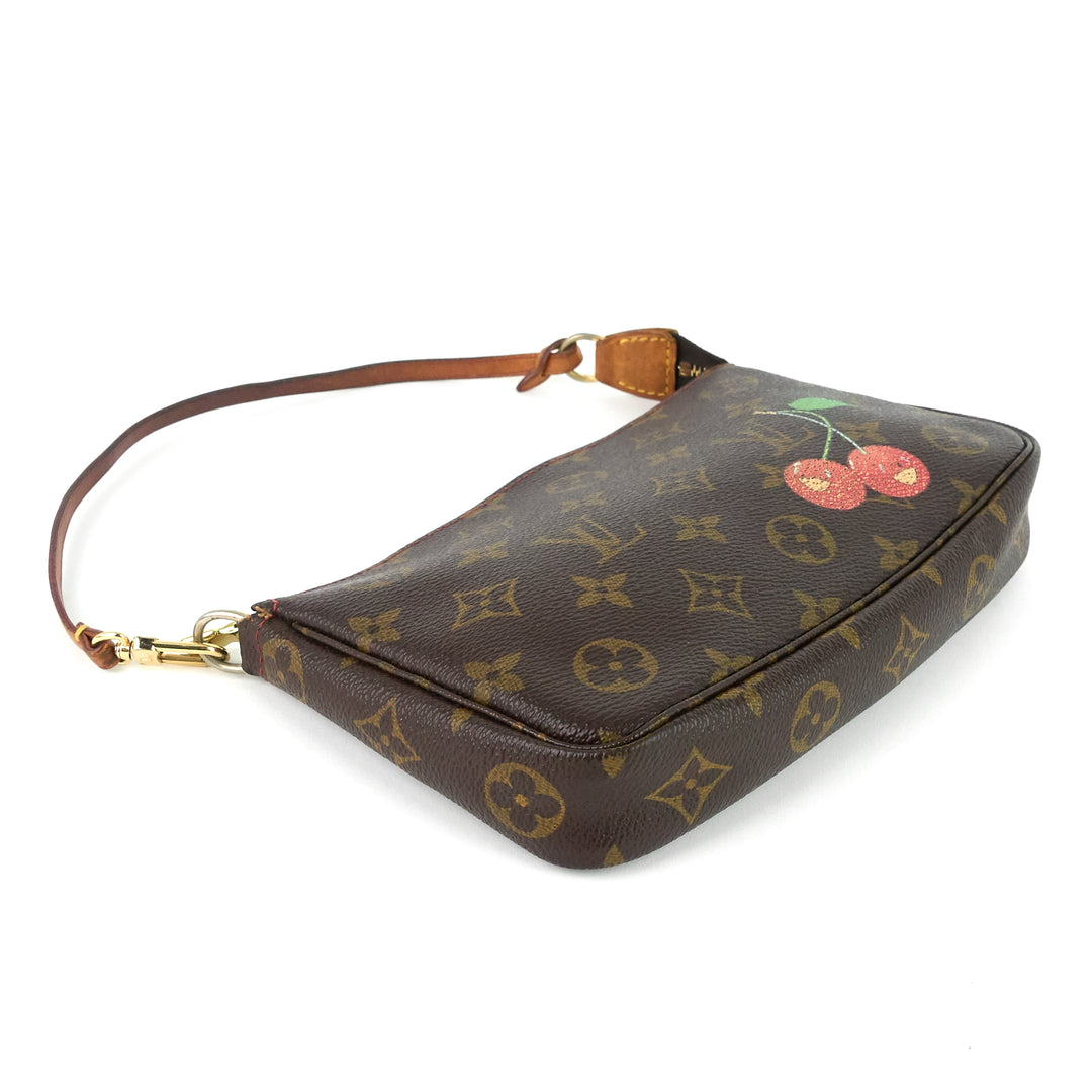 pochette accessoires monogram cerises canvas bag