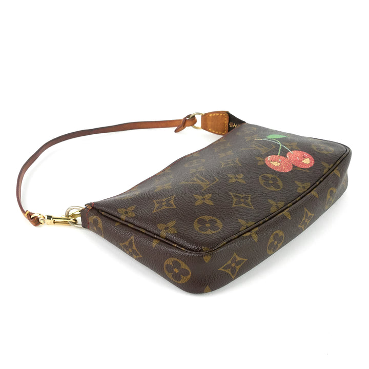 pochette accessoires monogram cerises canvas bag