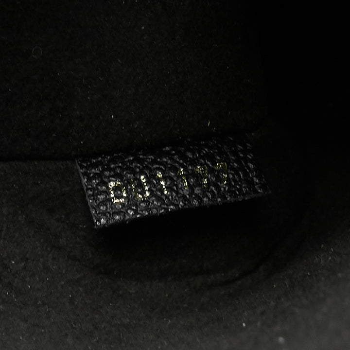 kimono monogram canvas and black leather bag