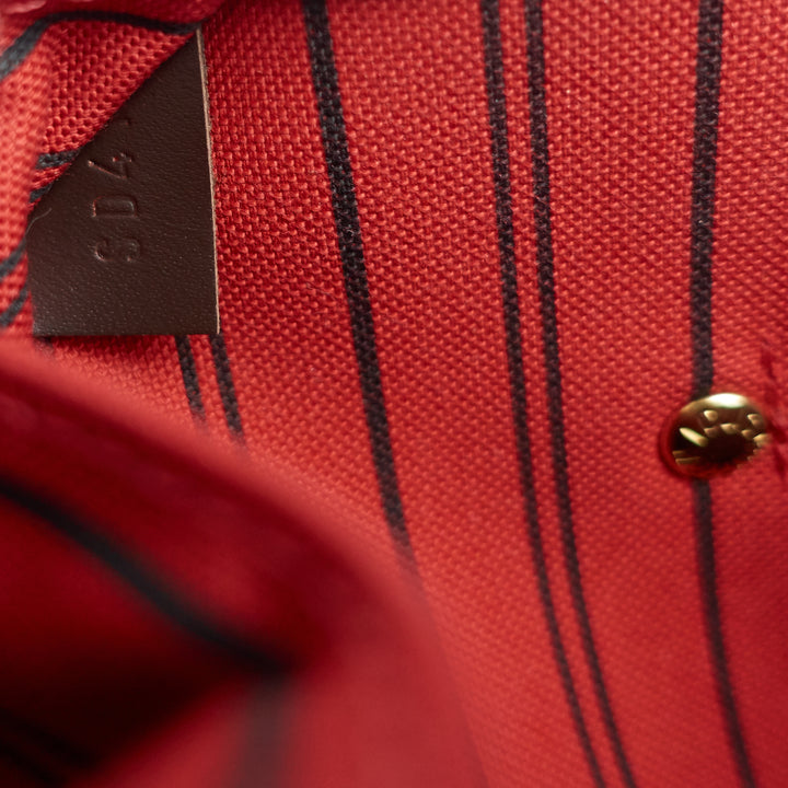 neverfull mm with pouch damier ebene canvas tote bag