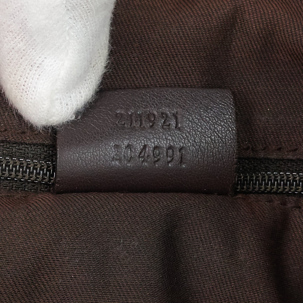 crystal monogram coated canvas web bag