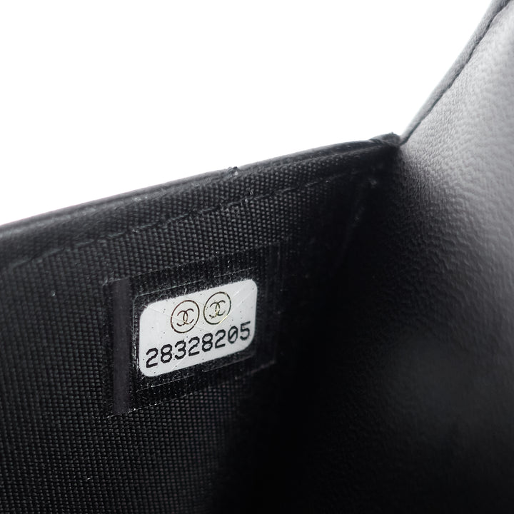 trendy large lambskin leather wallet on chain bag