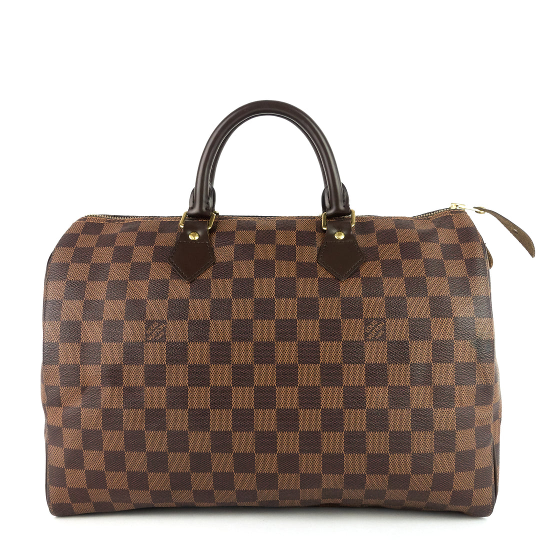 speedy 35 damier ebene canvas bag