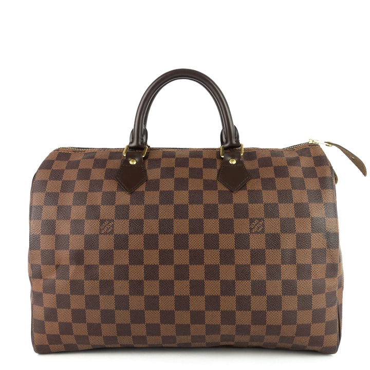 speedy 35 damier ebene canvas bag