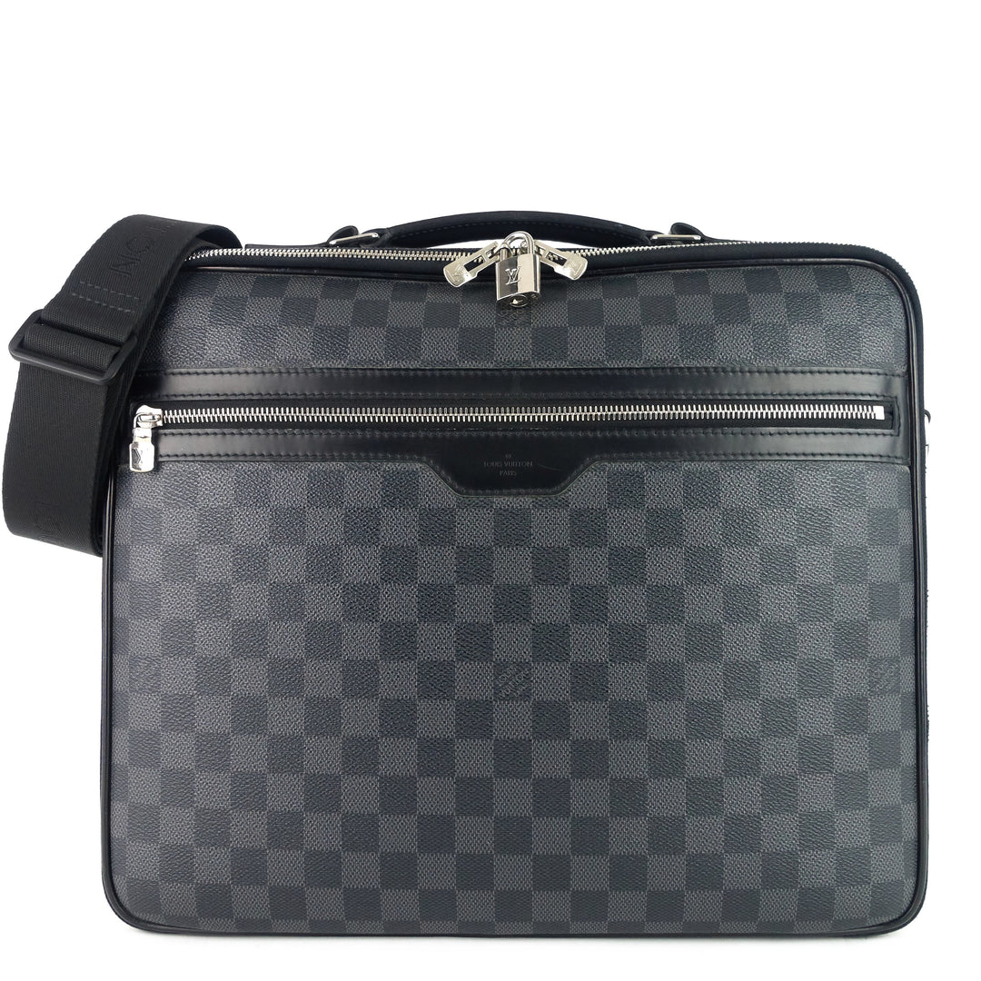 steeve damier graphite canvas briefcase bag