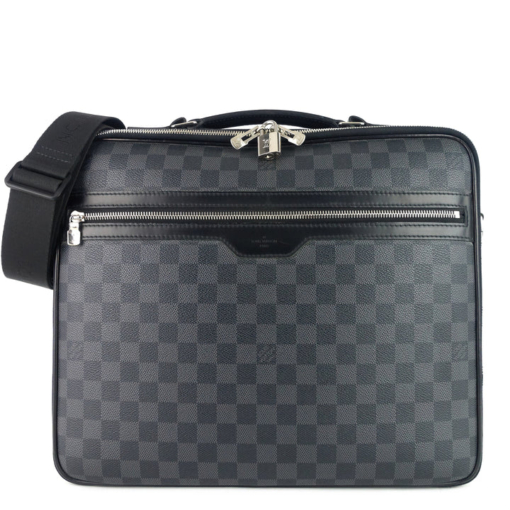 steeve damier graphite canvas briefcase bag