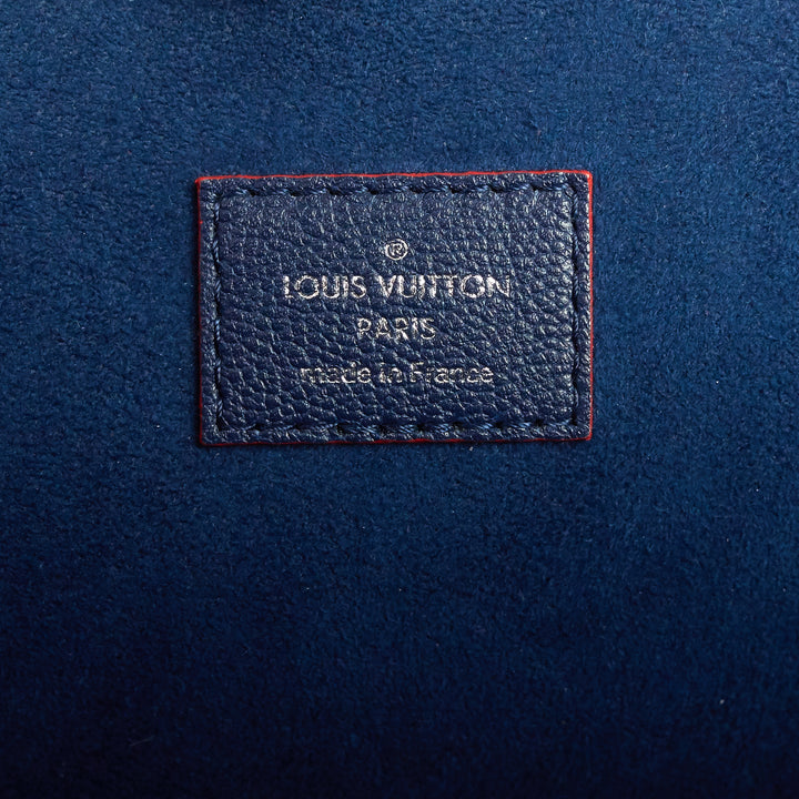 twist blue epi leather tote bag