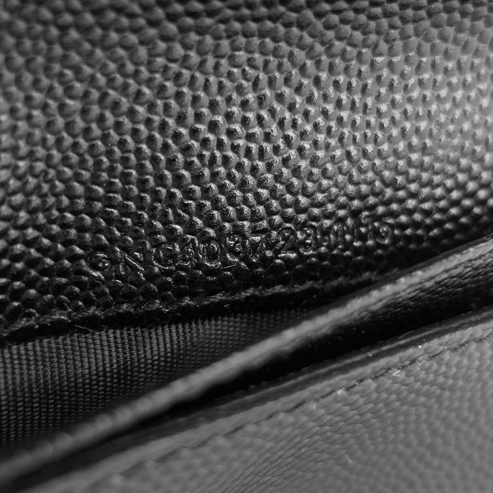 grain de poudre embossed leather zip around wallet