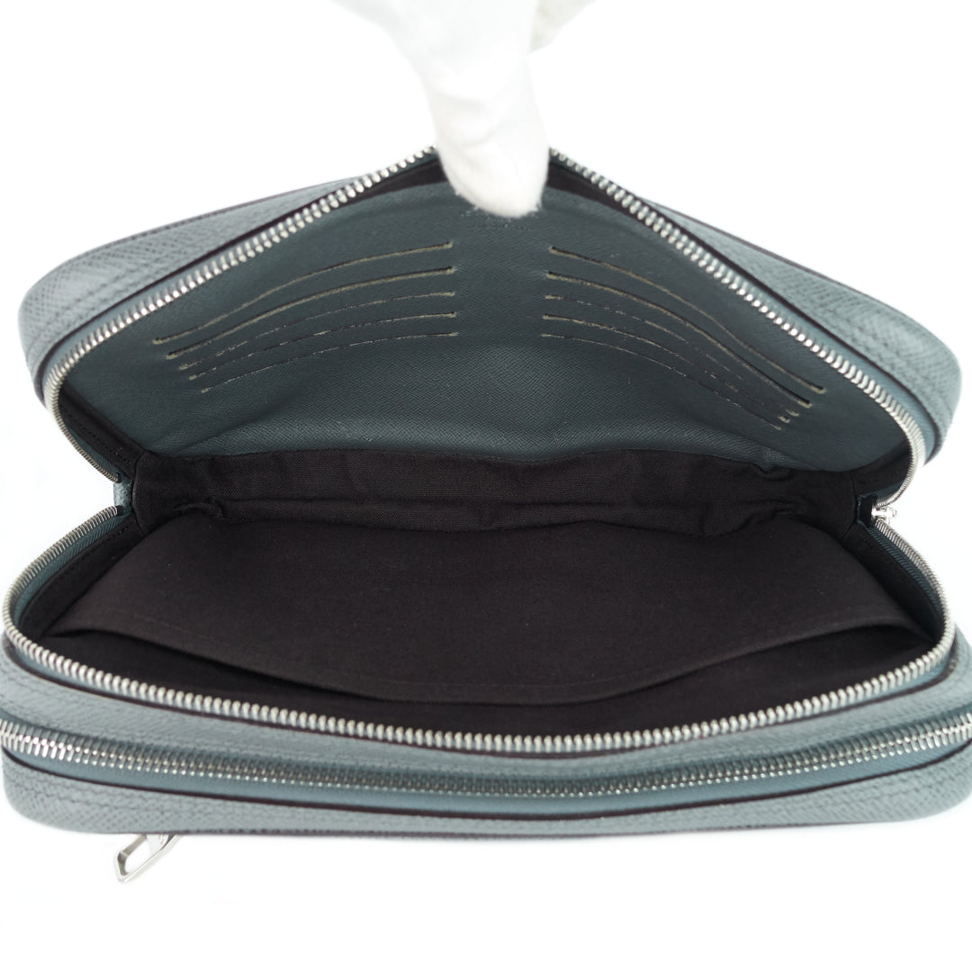 pavel taiga leather clutch bag