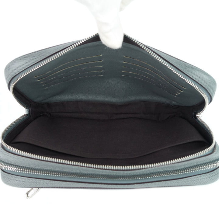 pavel taiga leather clutch bag