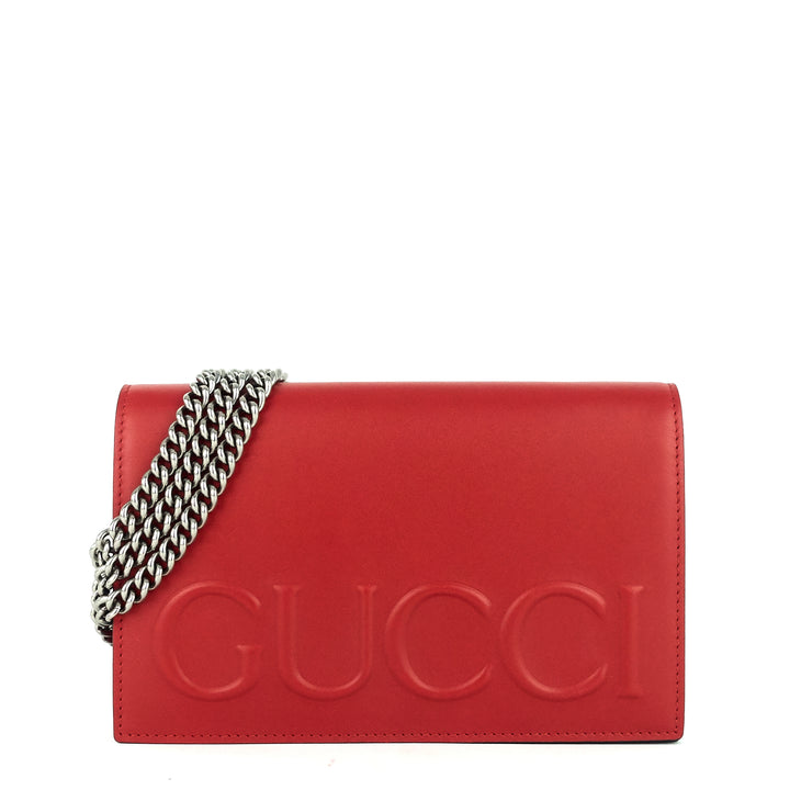 xl calf leather wallet on chain