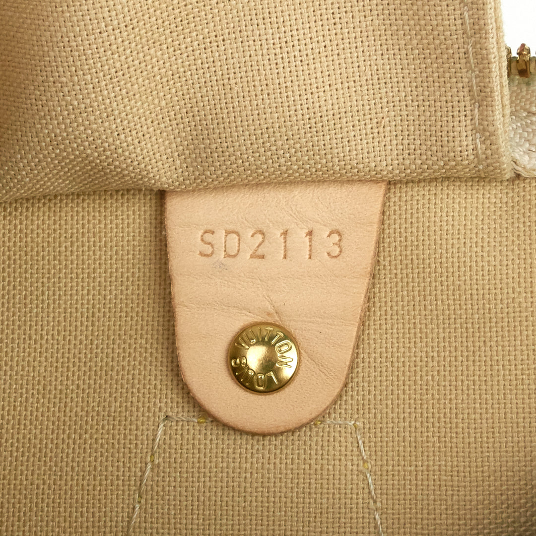 speedy 30 bandouliere damier azur canvas bag