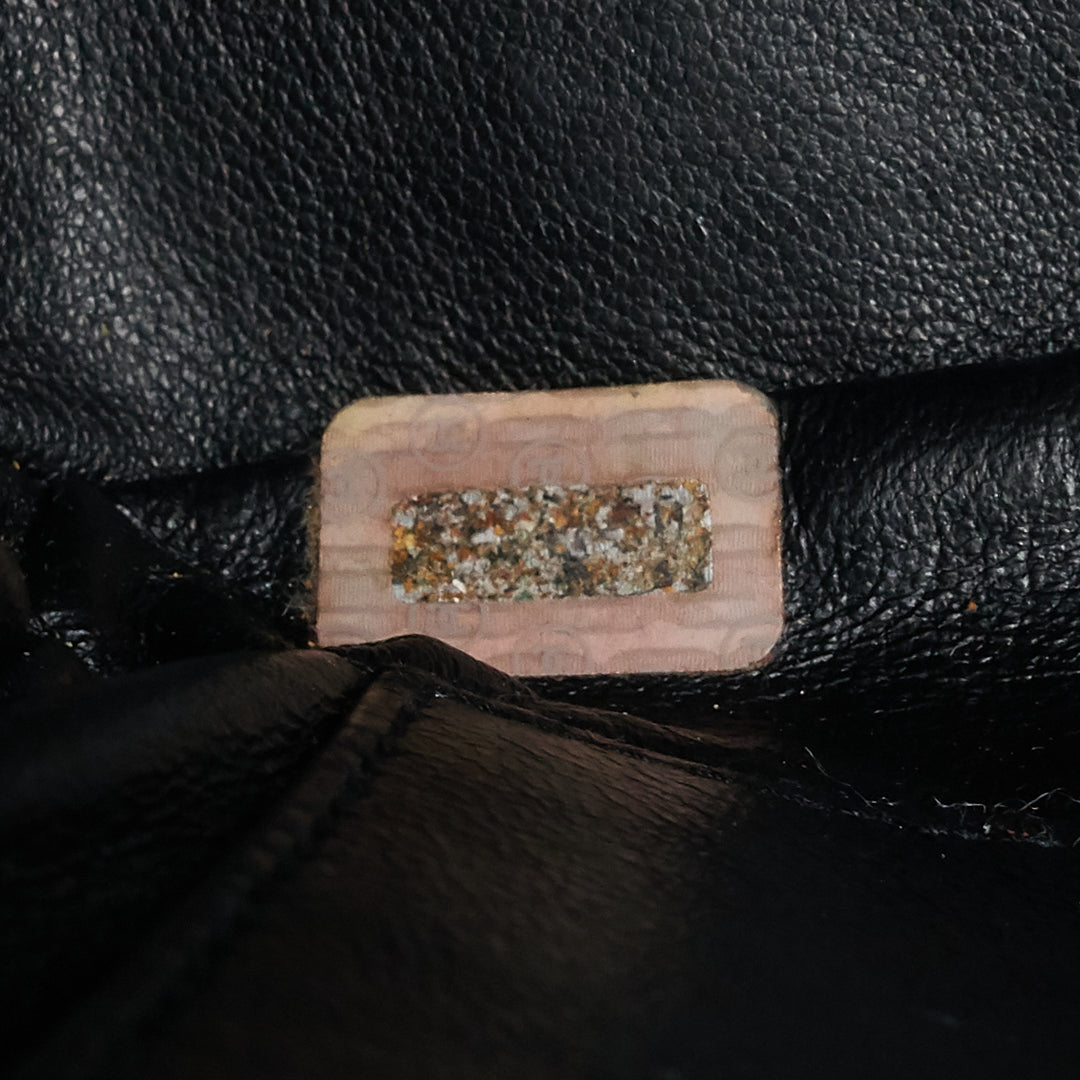 vintage lambskin leather flap camera bag