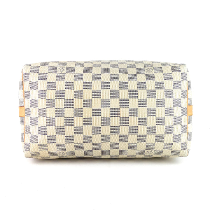 speedy 30 bandouliere damier azur canvas bag
