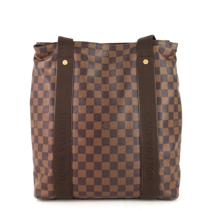 cabas beaubourg damier ebene canvas tote bag