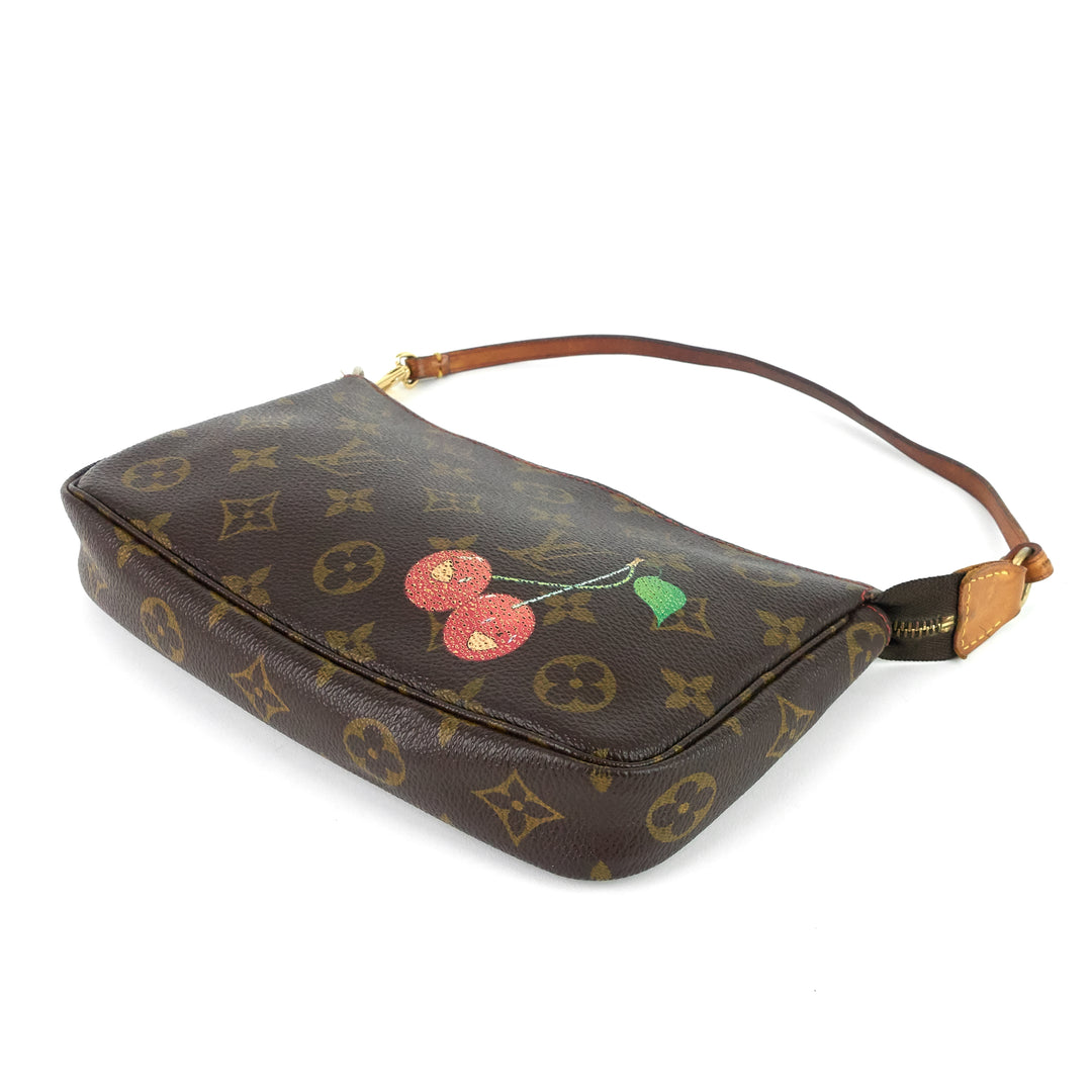 pochette accessoires monogram cerises canvas bag