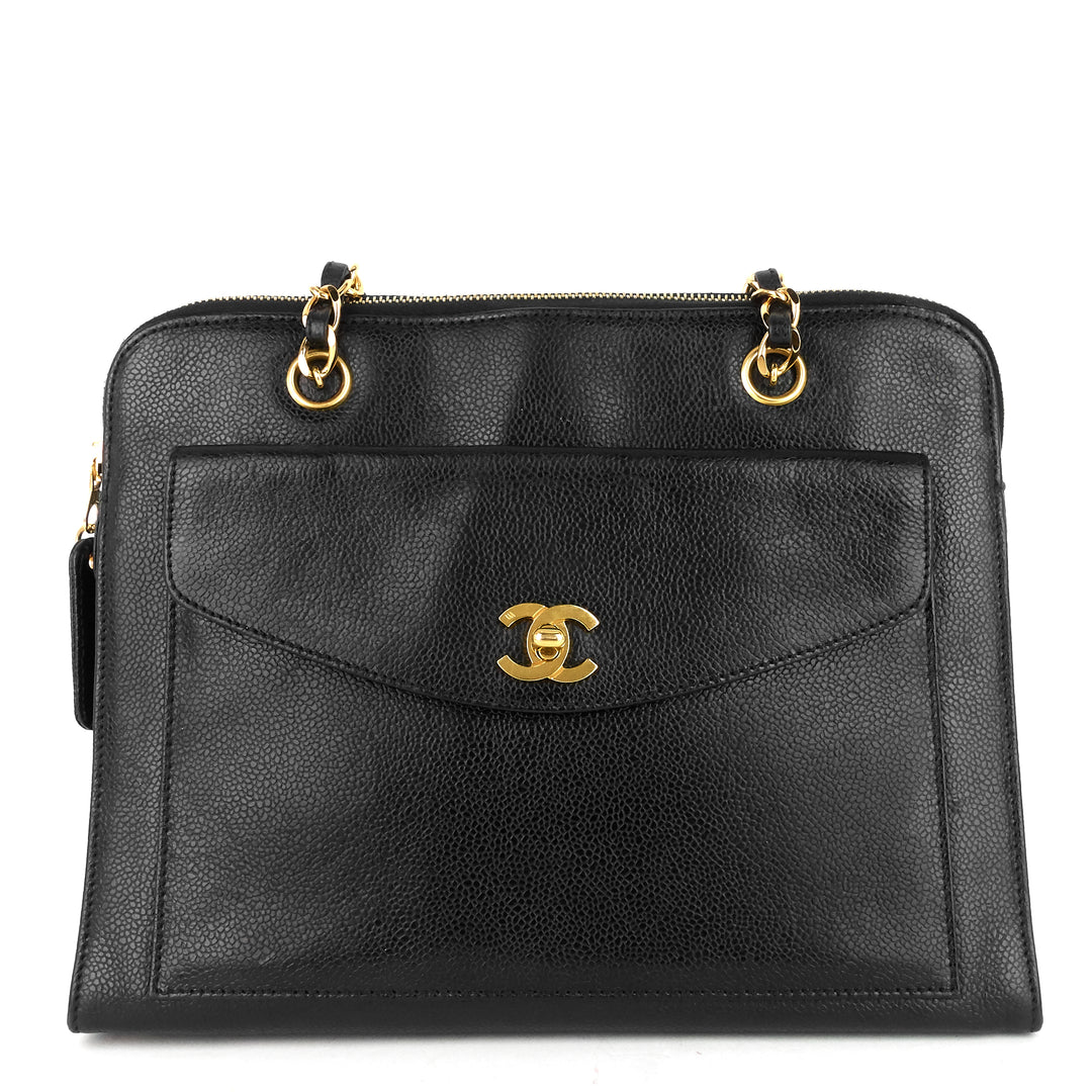 caviar leather cc flap pocket bag